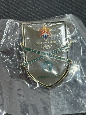 Salt Lake 2002 Olympic Pin Deer Valley Freestyle Ski Venue Site Event Lapel