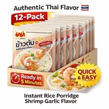 Instant Reisbrei Garnelen Knoblauch Geschmack 12 Packungen Thai Congee Mama Easy Breakf