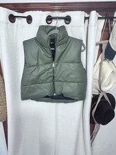 pretty little thing Faux Leather Mini Vest NWT