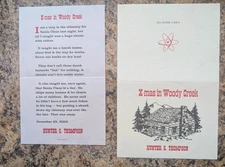 GONZO HUNTER S THOMPSON X-Mas In Woody Creek X-Ray Book Co letterpress HST poem