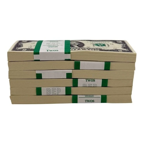 100 TWO DOLLAR BILLS - $2 UNCIRCULATED SEQUENTIAL-2017