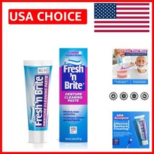 ADA Accepted Mint Denture Cleaner Paste   Fresh Breath  Deep Clean, 3.8 Ounces