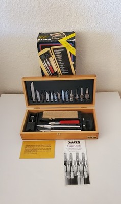 Vtg. X-ACTO  Standard Craft Tool Set Wood Case Little Use Original Owner