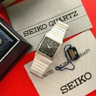 Seiko 1982 Tank Watch Rare Black Dial Rare Full Set 8620-5049 Vintage Mens