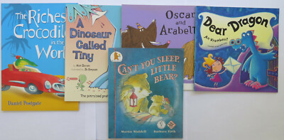 Children's Story Book Bundle x5 - Can't You Sleep Little Bear?, Dear Dragon etc.