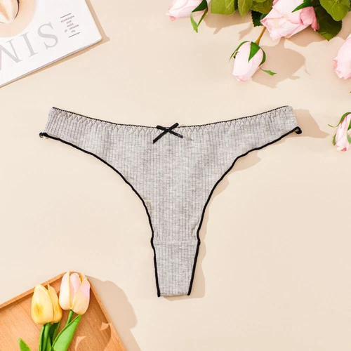5 Pack Sexy Womens Cotton Knickers G-string Thongs Panties Underwear Lingeries - Picture 15 of 16