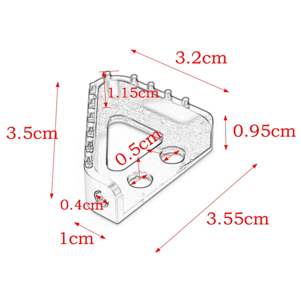 Blue CNC Brake Pedal Lever Step Plate Tip For KTN 125 150 250 300 450 500 EXC - Image 2 of 3