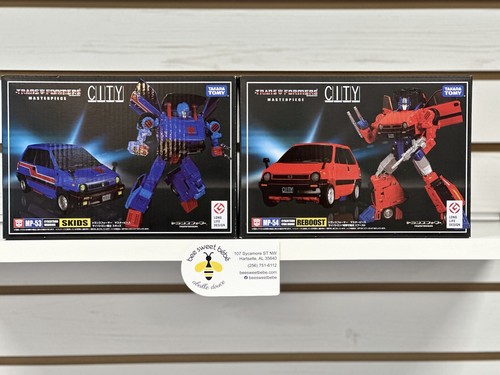 Takara Tony Transformers Masterpiece MP-53 Skids and MP-54 Reboost 🇺🇸