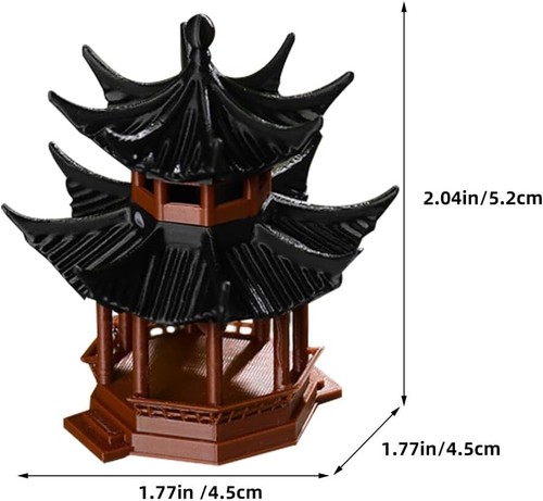 Mini Pagoda Statue Miniature Mini Japanese Fairy Garden Figurines for Zen Garden - Picture 2 of 2