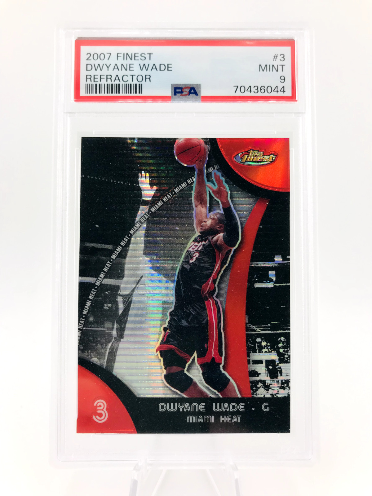 2007 Topps Finest REFRACTOR Dwyane Wade #3 PSA 9 Mint