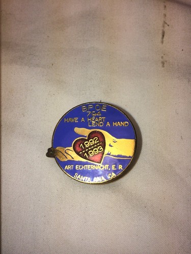 Santa Ana Ca.Elks Lodge #794 Pin . Art Echternacht ER 1992-1993. - Picture 2 of 5