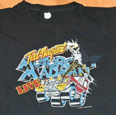 1980 TED NUGENT* vtg rock metal concert tour tee t-shirt (XL) Rare 