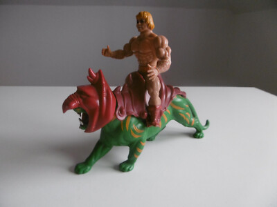 He Man Battle Cat Masters of the Universe MOTU Mattel 80er