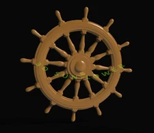 Sea steering wheel 3D STL Model Pictures for CNC Router Printing Cutting Gift