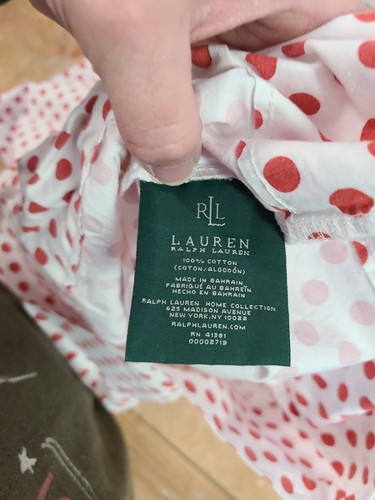 Ralph Lauren "Bright Red Polka Dots" Standard Pillowcase - 第 4/4 張圖片