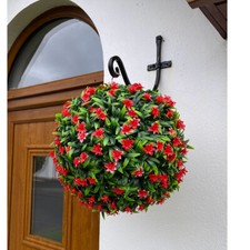 Best Artificial Lily Flower Balls Topiary Hanging Garden Basket Plant UV Stable