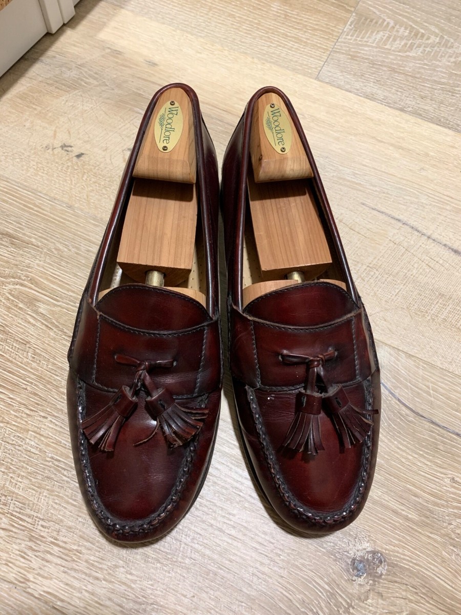 Cole Haan Brown Leather Pinch Tassel Slip On Dress Loafers  display picture 2