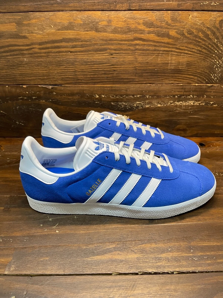 Adidas Originals Gazelle Azul Nube Blanco Oro Metálico Zapatos GX2207 Para  Hombre