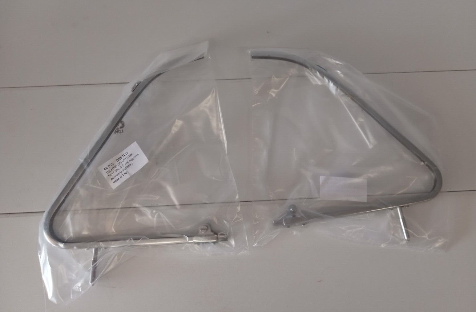 COPPIA TELAIO DEFLETTORE CON SUPPORTO FIAT 500 EPOCA F/L/R/D - Miniatura 3