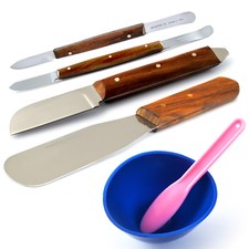 Dental Plaster Alginate Spatula Knives Fahen Stock Knife Mixing Spatula Bowl Lab