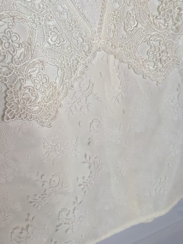 Camicetta bianca vintage Scott McClintock pizzo sovrapposizione vittoriana manica lunga taglia 8 - Foto 5 di 15