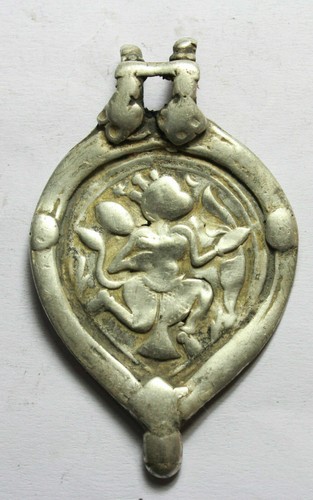 Pendentif Ancien Hanussen - Amulette Dragon Et Hexagrammes En Argent 925, 30x30mm - Occasion