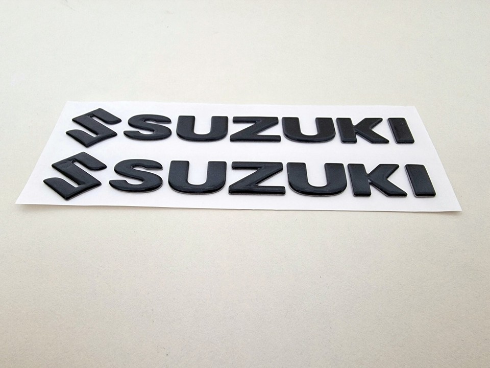 Suzuki Black 3D Badge Letters Emblem Logo Stickers Graphics Decals ...