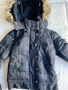blue fur lined coat