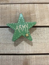 Large Green Army Handmade Star Magnet