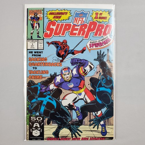 NFL SuperPro #1 Okt 1991 Spider-Man Marvel Comics FN/VF 7.0 Fabian Nicieza Delbo - Bild 12 von 12