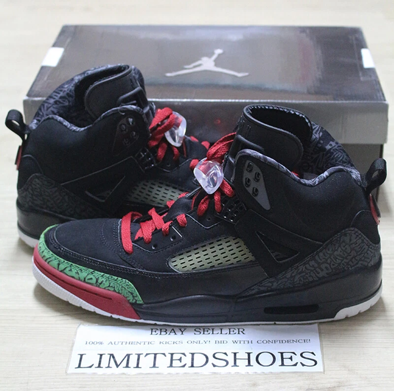 NIKE AIR JORDAN SPIZ&#039;IKE BLACK RED US 11.5 SIZE 315371-061 | eBay