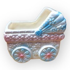 Vintage Blue  Pink Baby Nursery Stroller Buggy Planter