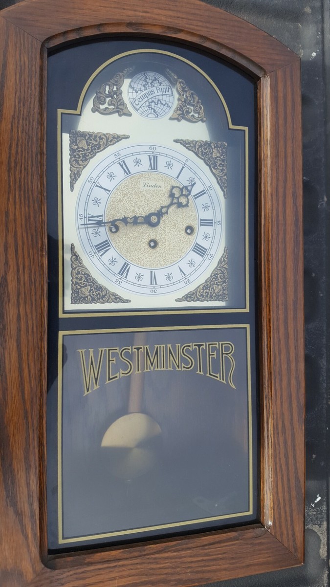 Vintage Linden Tempus Fugit Wall Clock Westminster | eBay