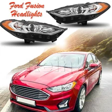 Fit For 2017-2020 Ford Fusion Headlights Projector Halogen W/O LED DRL Left +