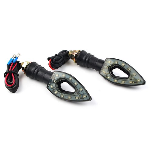 2x Universal Motorcycle LED Turn Signal Light Indicator Amber for Cafe Racer - Picture 6 of 12