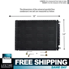 Universal Condenser Kit Parallel Flow 14 x 18 O-ring Fittings Included A/C AC