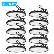 10Pcs 200W UFO Led High Bay Light Commercial Industrial Warehouse Led Shop Light