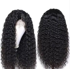 wigs for women human hair lace front 20 Inches Curly Transparent Lace 13x4