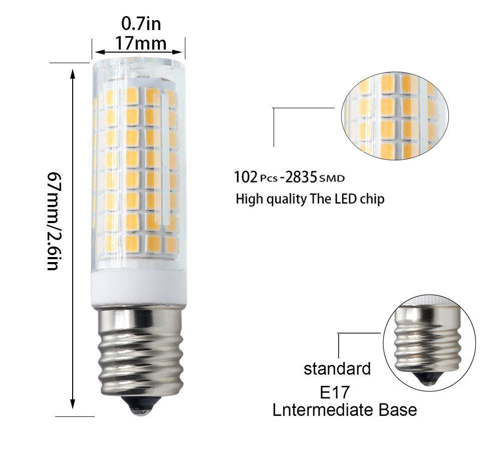 2-Pack BA15D LED Light Bulbs 9W 110-120V - 102 SMD 2835, Daylight Or Soft White