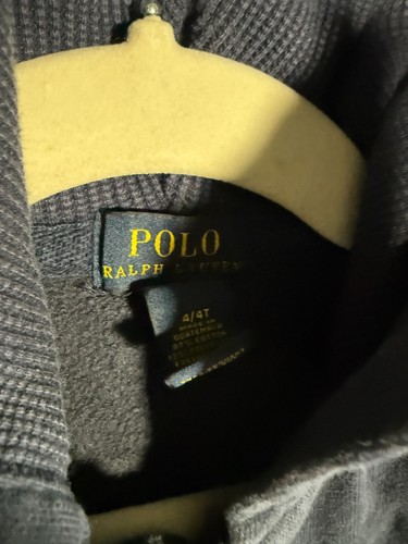 Polo Ralph Lauren Hoodie Boys Size 4T Blue Full Zip - Picture 2 of 3
