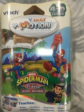V tech V Smile Learning System Marvel Spiderman Friends Secret Mission Age 4-6