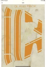 1/24 Scale Model Decal- MPC AMT GLASS PAC CORVETTE