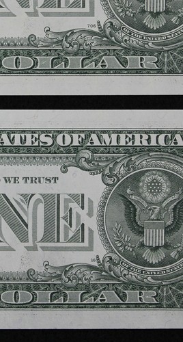 MULE/NON MULE CHANGEOVER PAIR $1 1981A Gem CU Fed. Reserve Notes G39156605B-06B