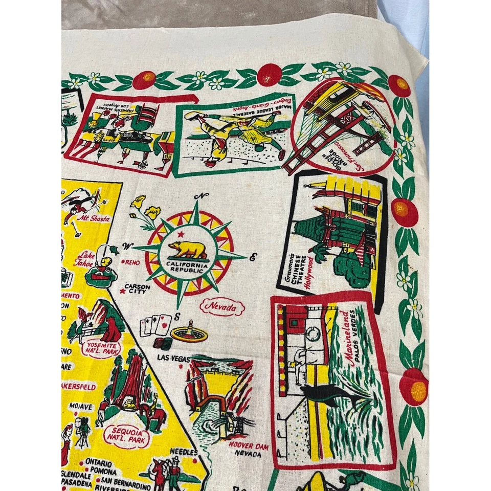 Vintage NOS California Muslin Tablecloth Collectible 1960-1970 - Image 4 of 4