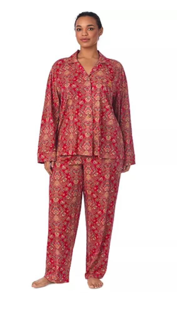 Lauren Ralph Lauren Women’s Plus Size 3X NWT Paisley Notched-Collar Pajama Set