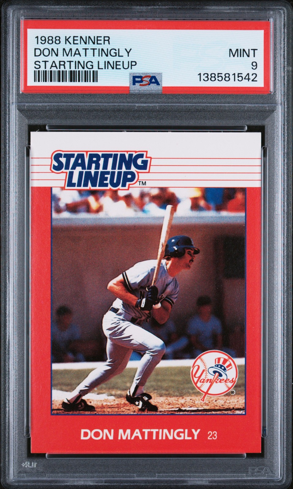 1988 KENNER STARTING LINEUP DON MATTINGLY PSA 9