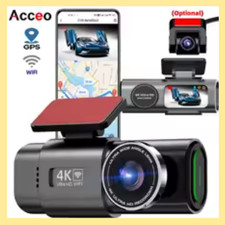 Dash Cam Dual Lens 4K UHD Recording Car Camera DVR Night Vision Video Recorder