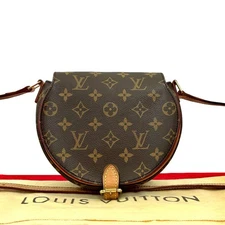 Louis Vuitton Tambourin Monogram Leather Mini Shoulder Bag Women Brown One Size