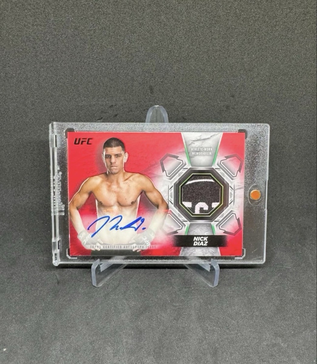 rare ufc cards 2018 Topps Knockout Nick Diaz Ruby Relic Auto /8 and new case hit inserts 🥊💥 The wait is over!