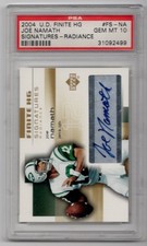 2004 U.D. Finite HG Signatures!! Joe Namath PSA Gem Mint 10!! Pop. 1 of 2 !!